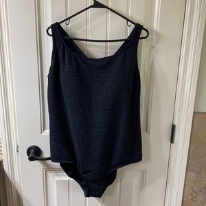 Black one piece swimsuit